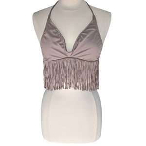 L* Space Fringe Bikini Top Size M